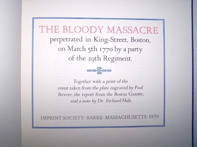 A Limited Edition Reprint of Paul Revere's famous depiction of the "Bloody Massacre" which took place in Boston on March 5, 1770. — image 3